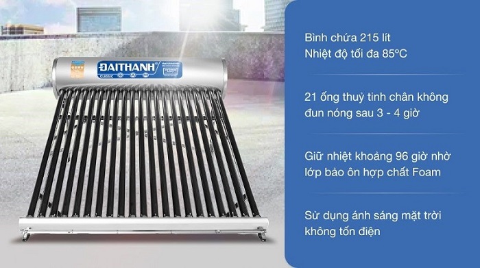 máy nước nóng năng lượng mặt trời Đại Thành 215L