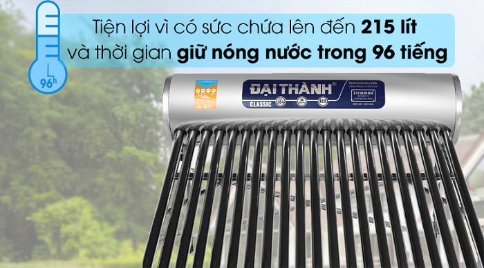 máy nước nóng năng lượng mặt trời Đại Thành 215L