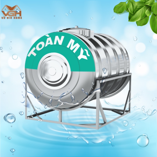 Bồn Inox Toàn Mỹ ECO 500L Ngang