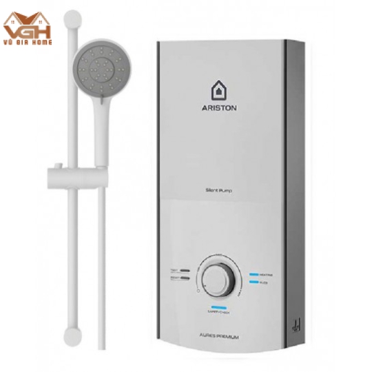 Máy Nước Nóng Trực Tiếp Ariston Aures Premium 4.5P Ivory (Có Bơm)